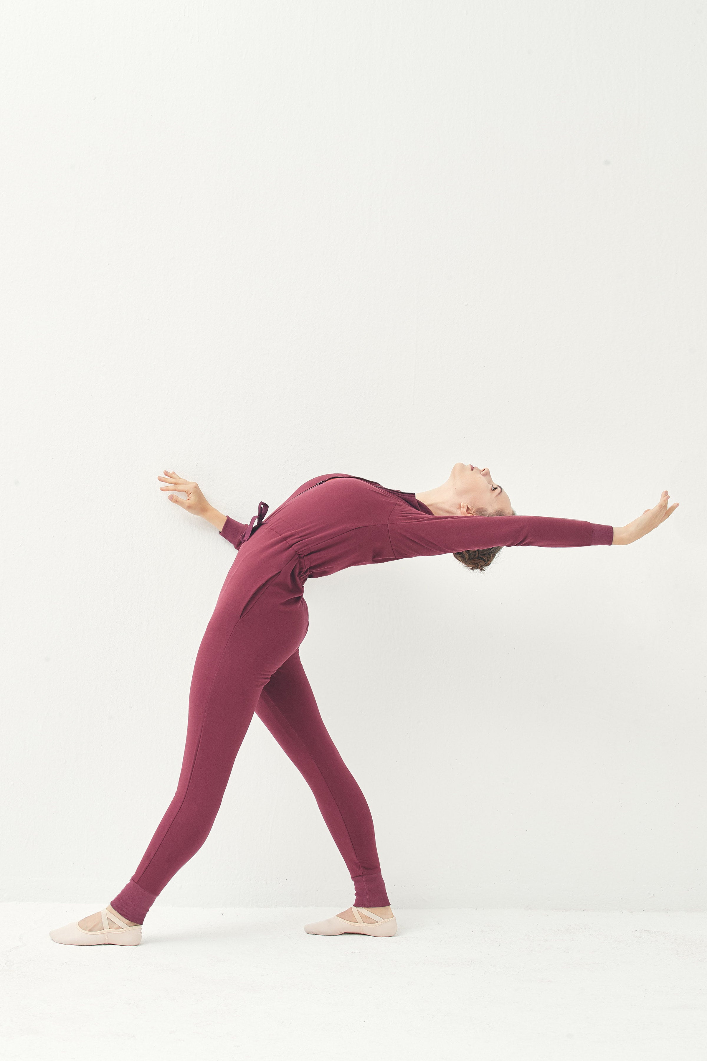 ORGANIC COTTON JUMPSUIT | BURGUNDY (members-only)
