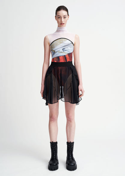 QUEEN OF HEARTS_9.6 | HIGH NECK X WHITE MESH