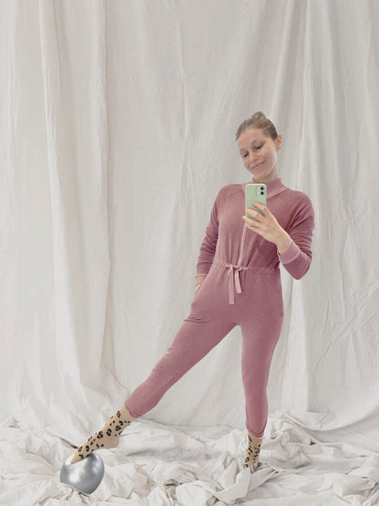 MODAL® FITTED JUMPSUIT | DUSTY PINK