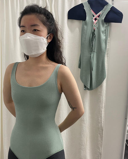 MODAL® LACED BACK LEOTARD | MINT