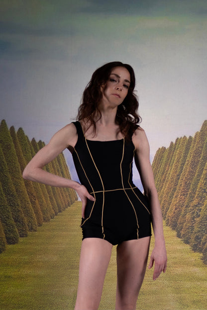 Corset leotard | Black