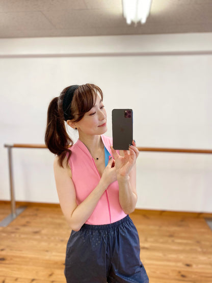 ZIPPERED LEOTARD | HOT PINK