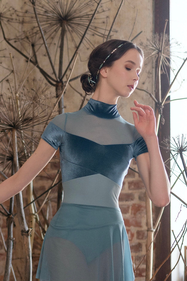 Assoluta leotard | Iced turquoise