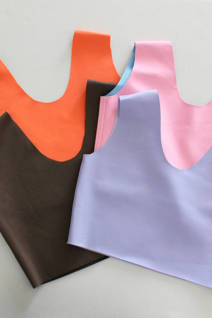 ZIPPERED HALF TOP | TOBACCO