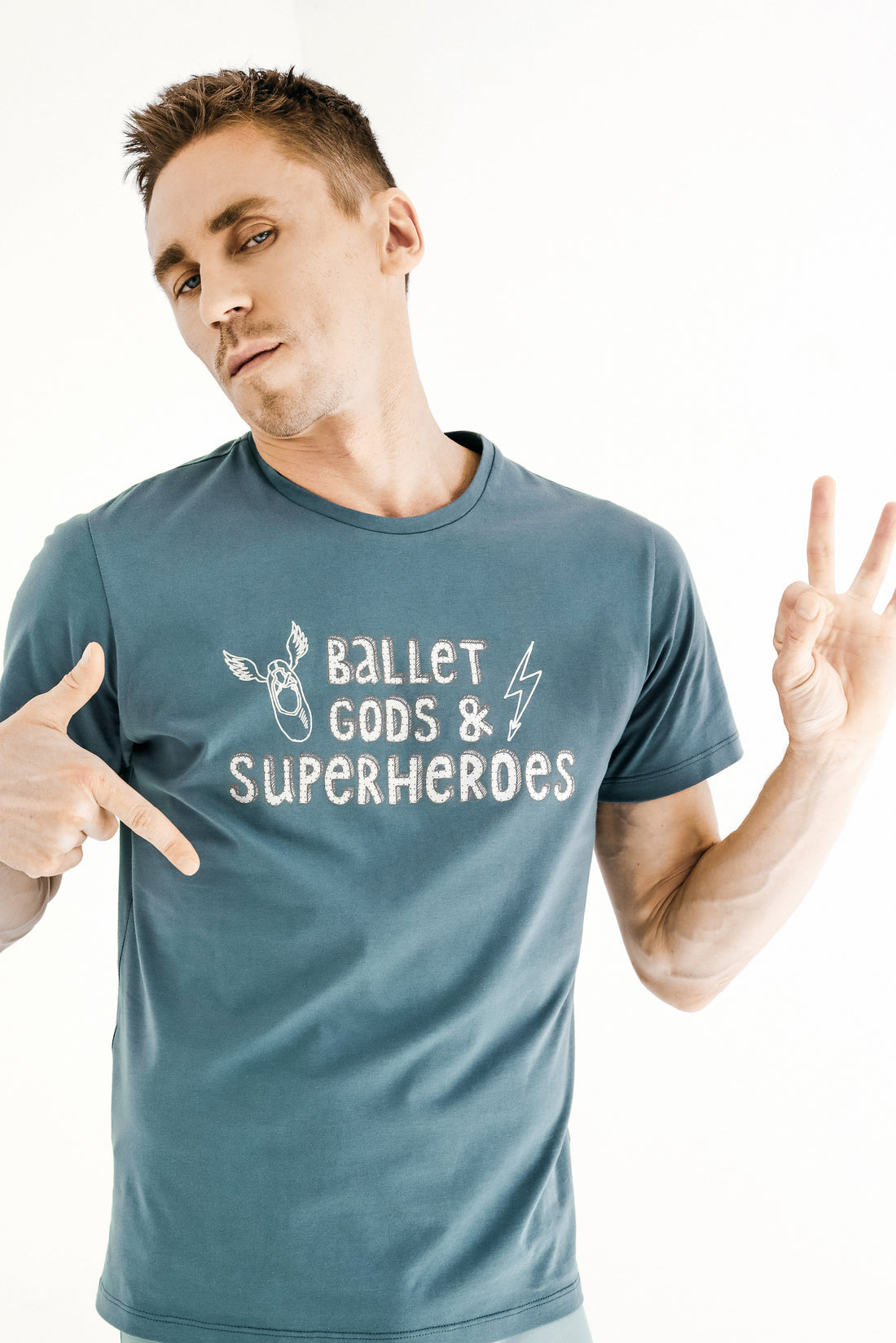 Male T-shirt Ballet Gods &amp; Superheroes Thundercloud