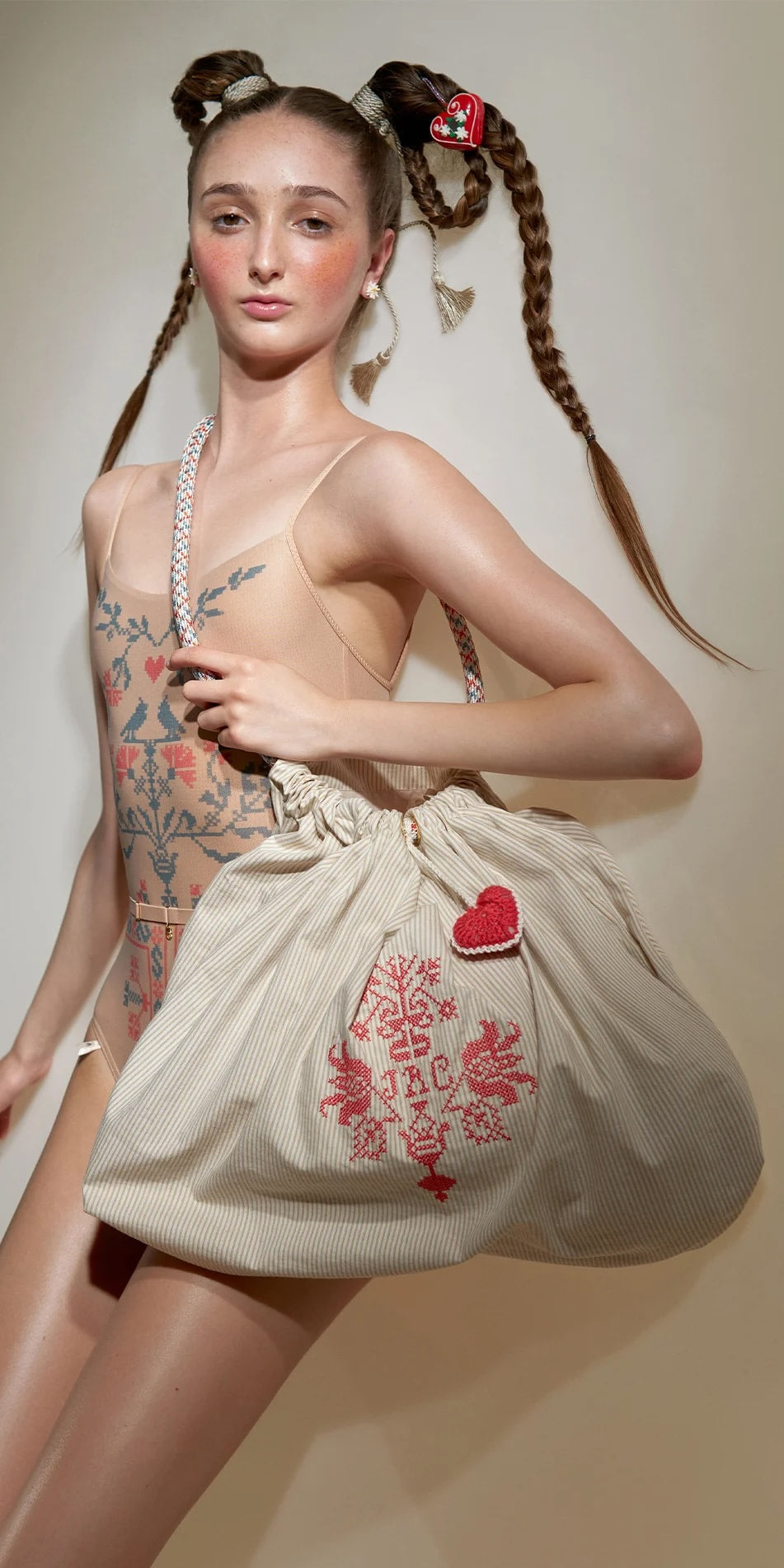 BINDLE – alpinia cross stitch tote | EDELWEISS