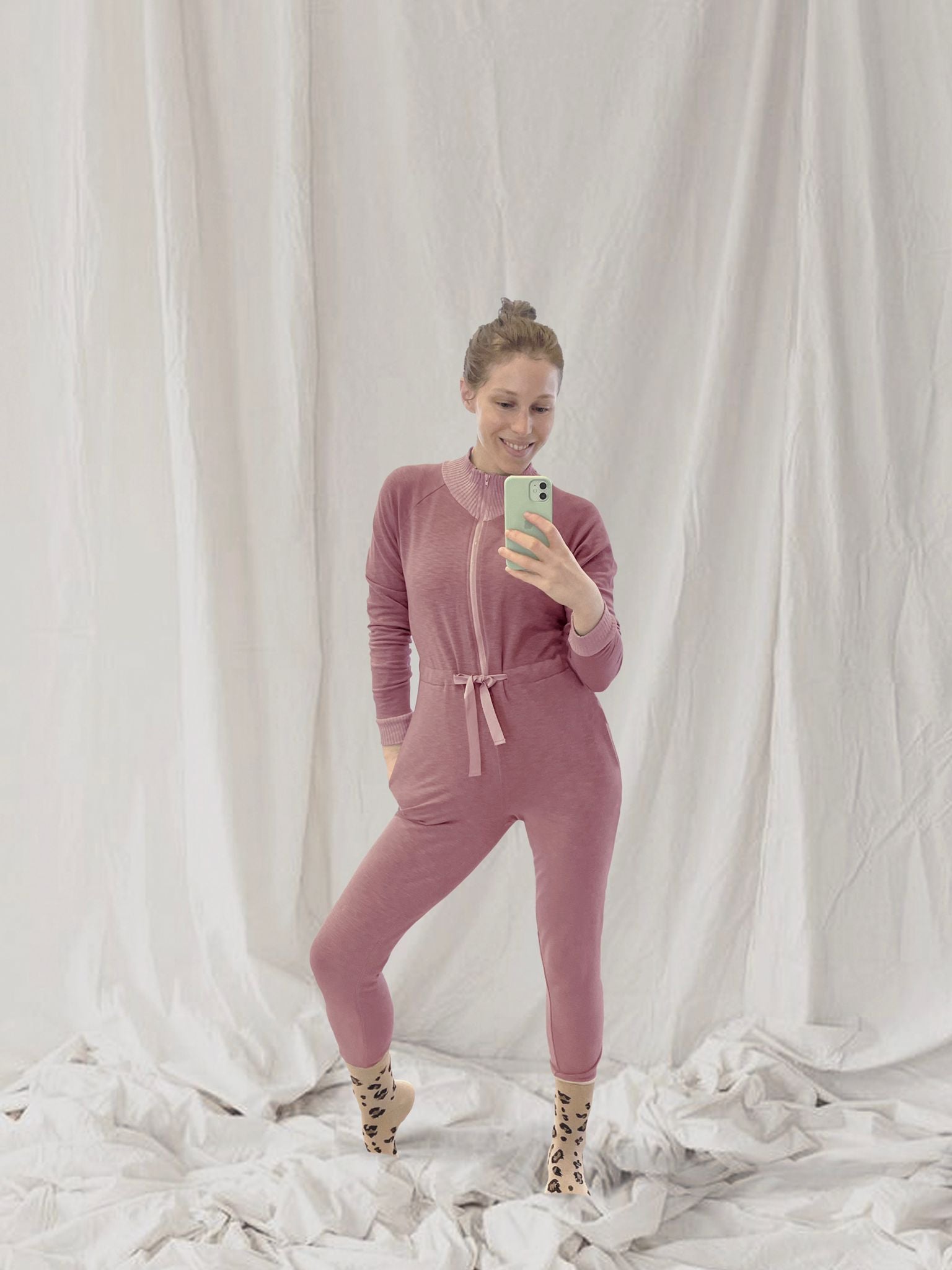 MODAL® FITTED JUMPSUIT | DUSTY PINK