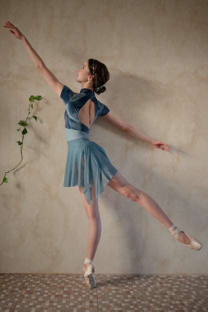 Assoluta leotard | Iced turquoise