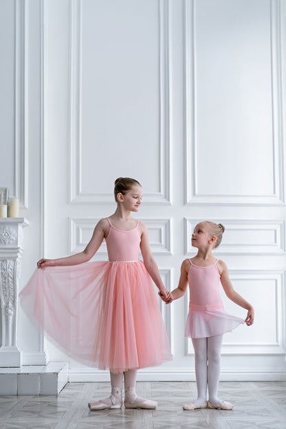 Girls tunique-skirt mini with slits | Pink