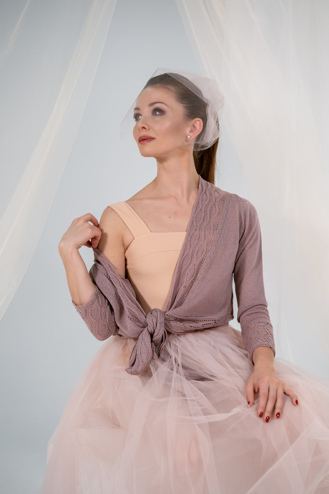 Cardigan by Evgenia Obraztsova Dusty Lilac