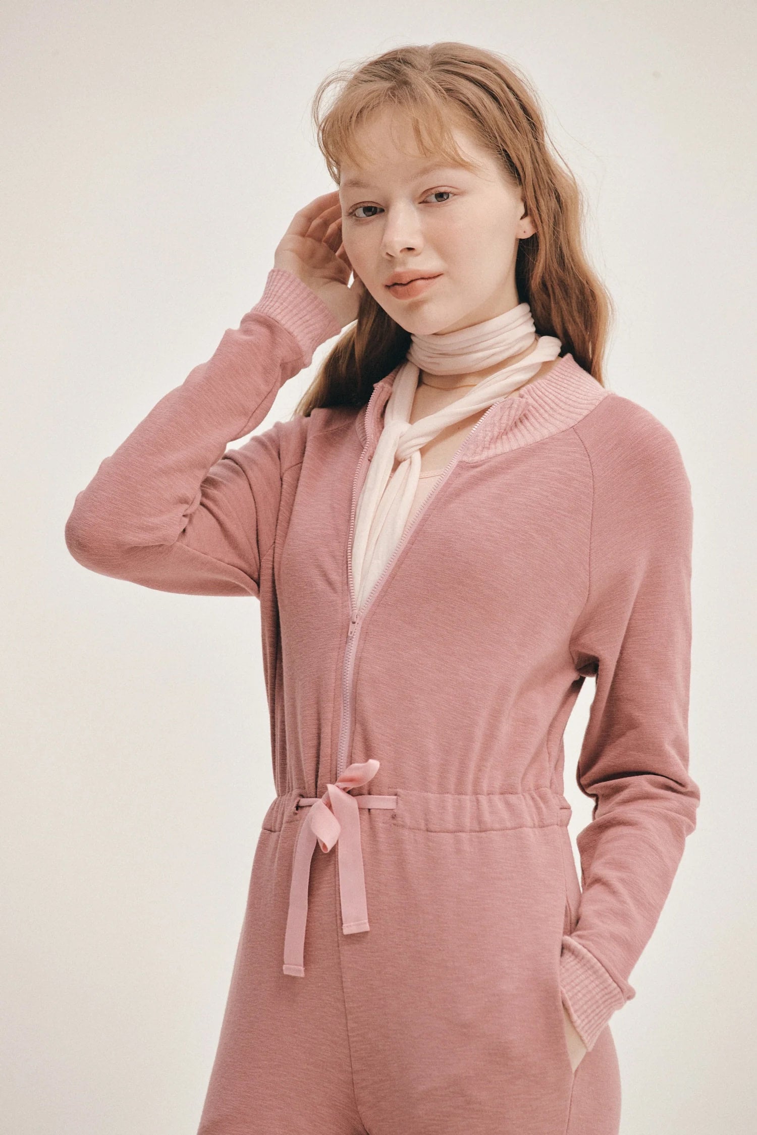 MODAL® FITTED JUMPSUIT | DUSTY PINK