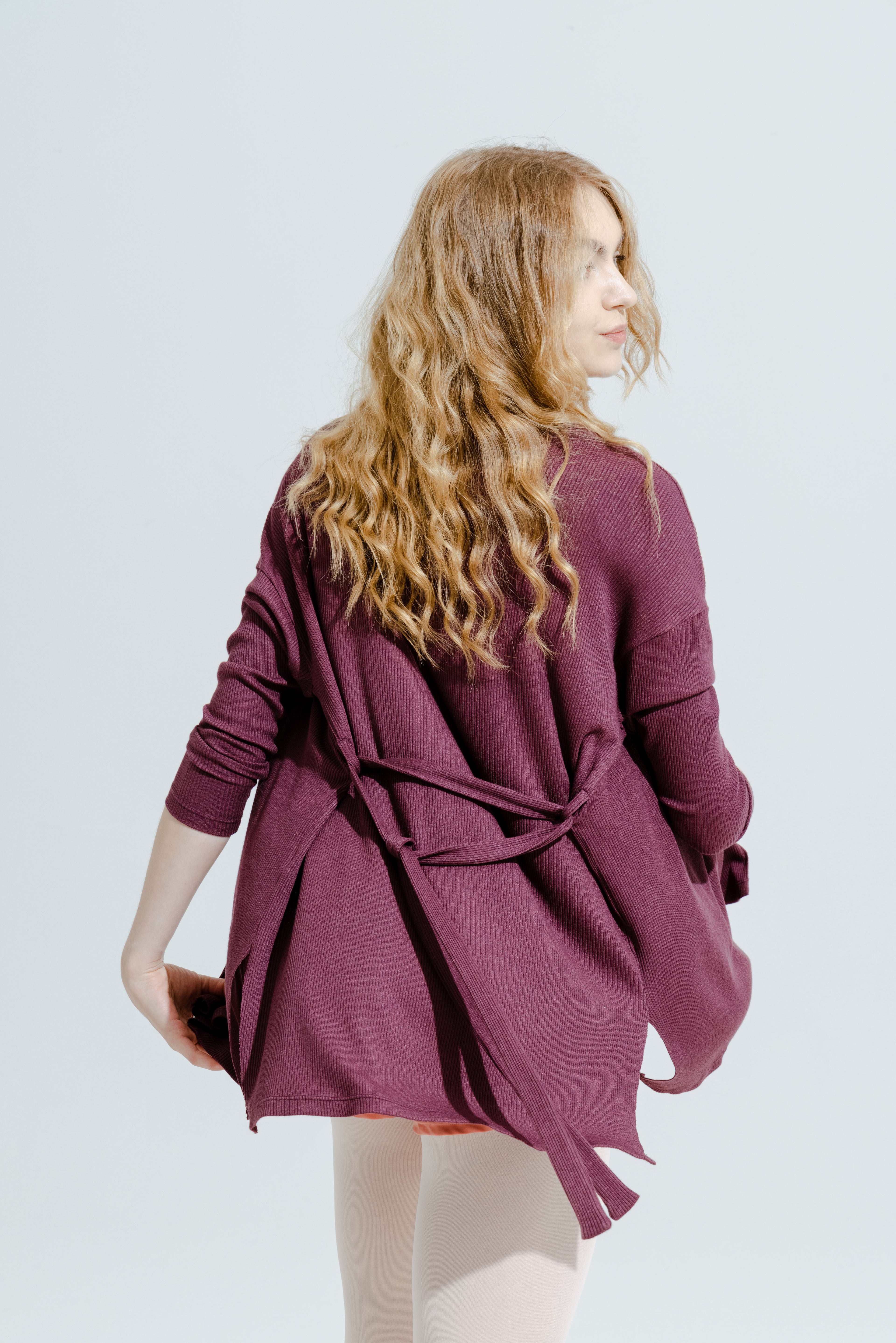 MODAL® SHORT GOWN AND PANTS SET - SHADOW
