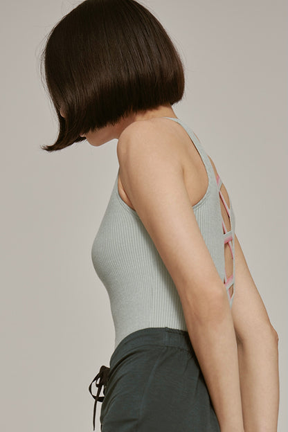 MODAL® LACED BACK LEOTARD | MINT