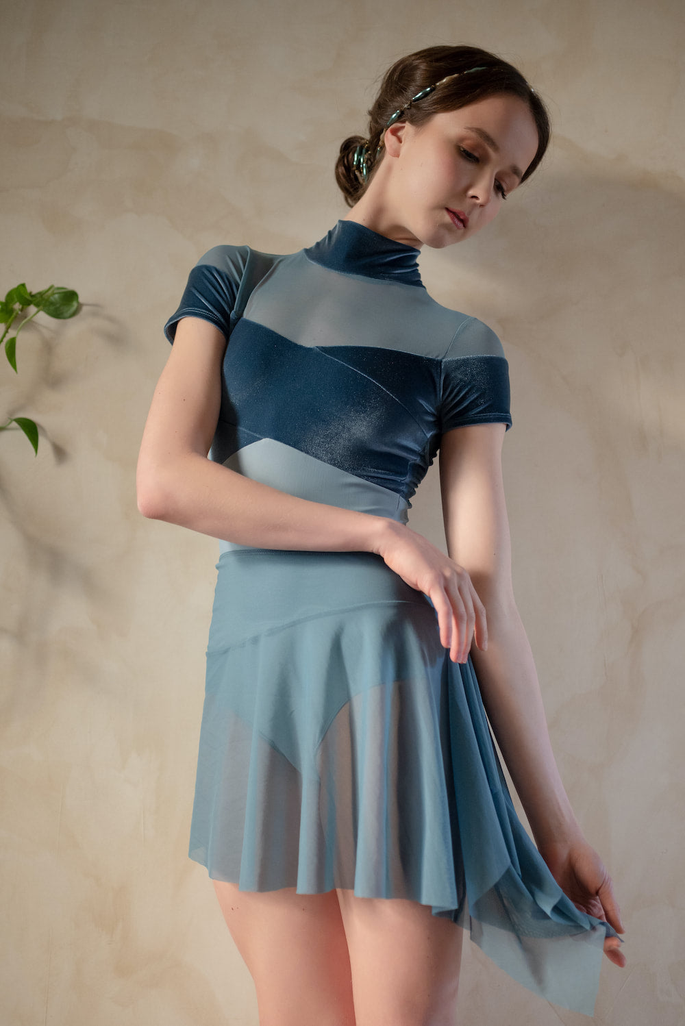 Assoluta leotard | Iced turquoise