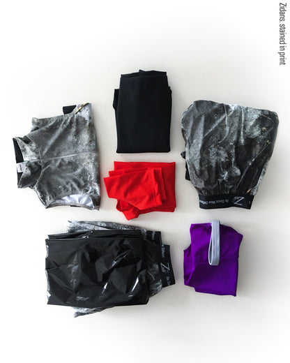Pants + Shorts, stained in print | mud