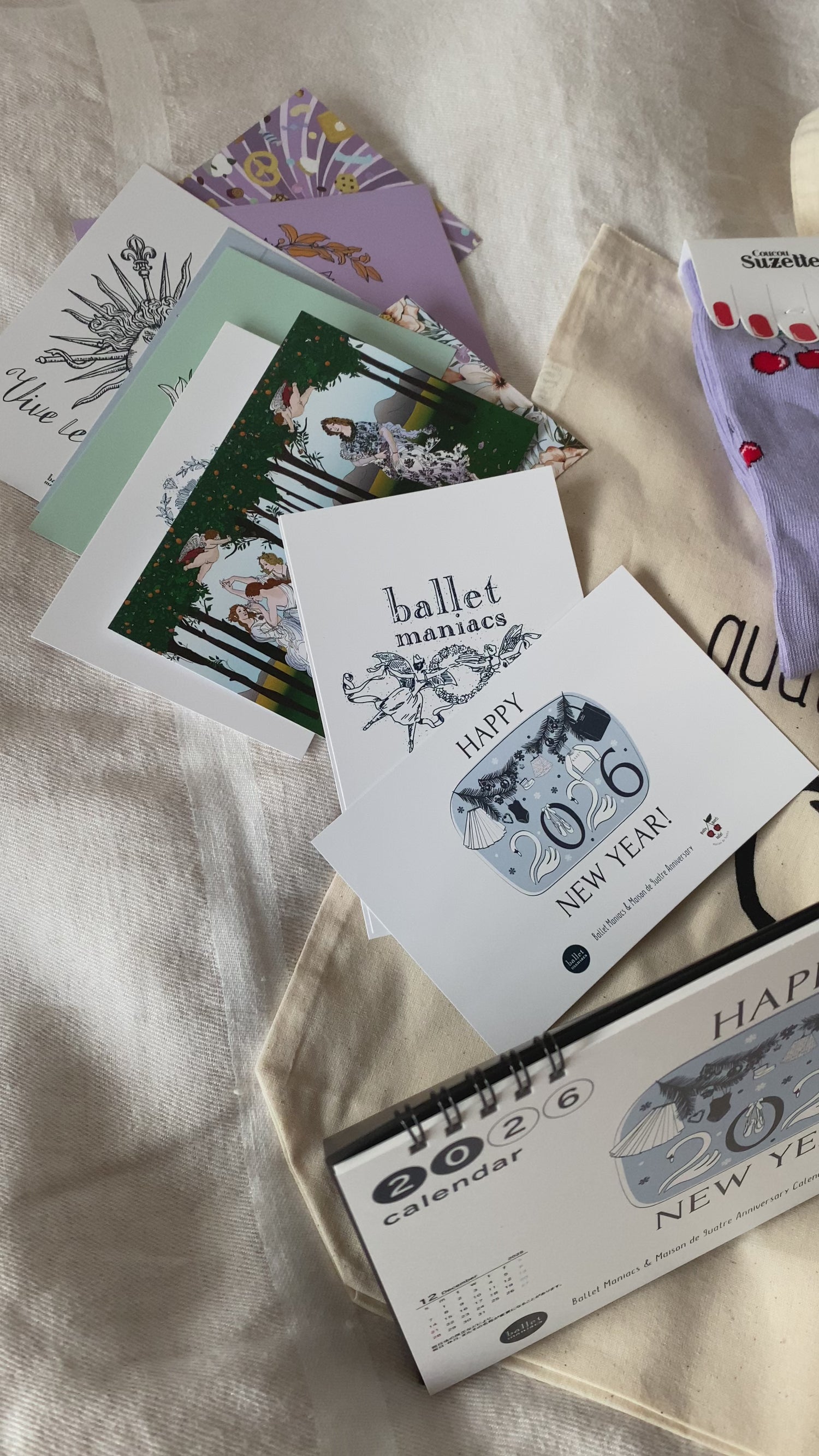 【数量限定】2026年 Ballet Maniacs x 9uatre 卓上カレンダー