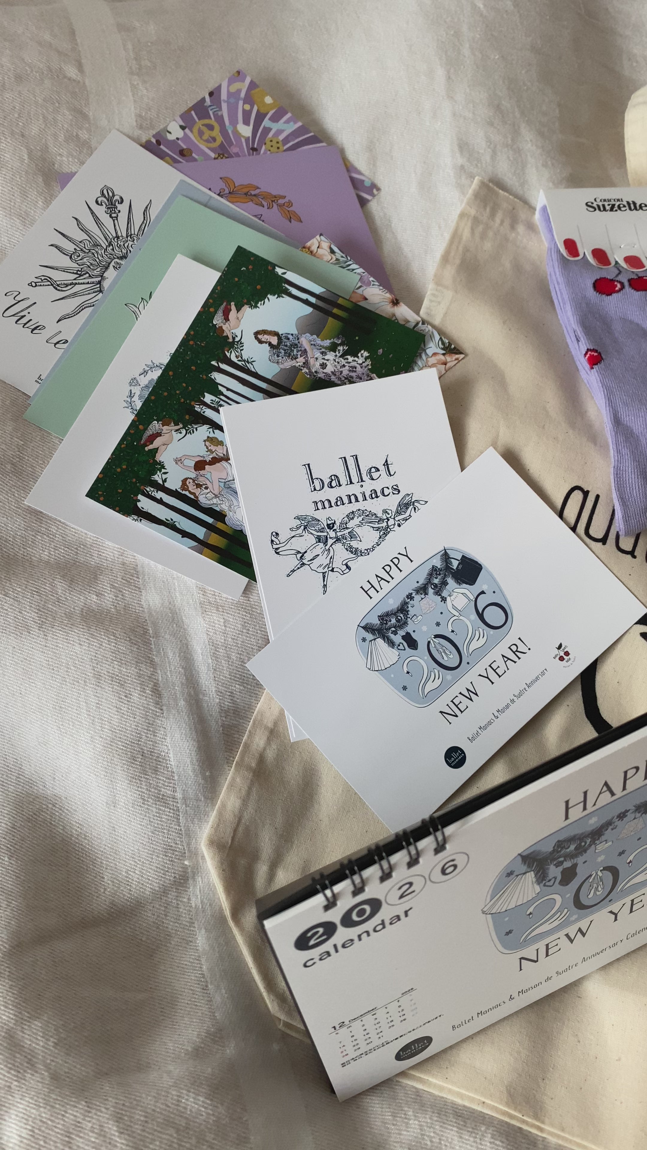 【数量限定】2026年 Ballet Maniacs x 9uatre 卓上カレンダー