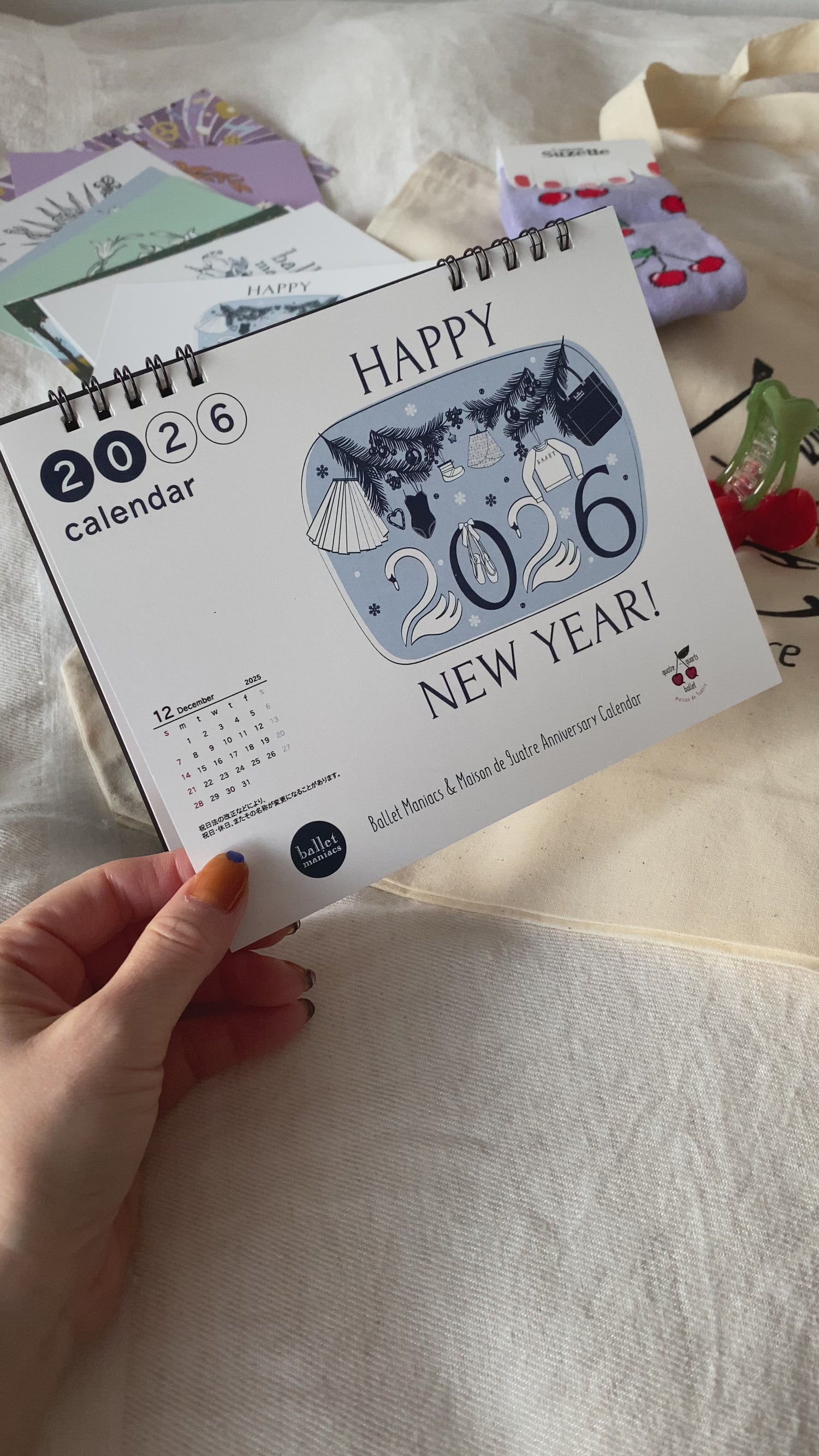 【数量限定】2026年 Ballet Maniacs x 9uatre 卓上カレンダー